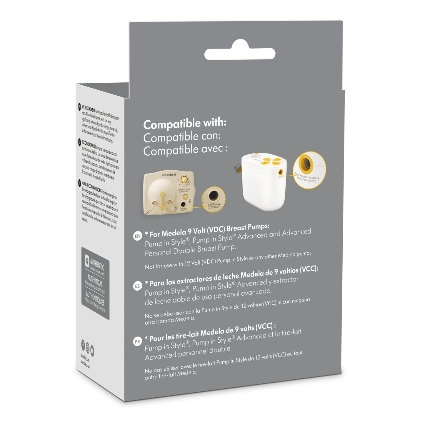 Medela Power Adaptor for 9 Volt Pump In Style Breast Pumps