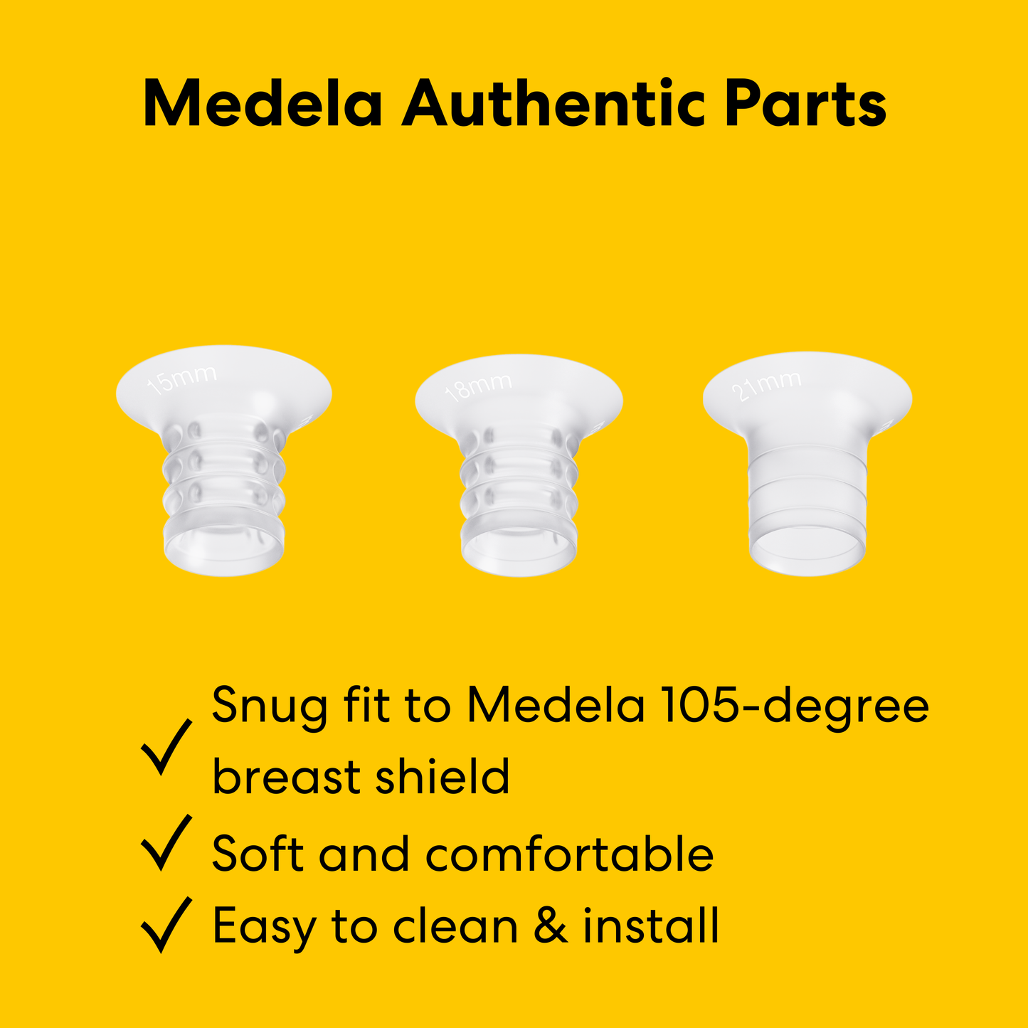 Medela Breast Shield Inserts (21mm, 18mm, and 15mm)