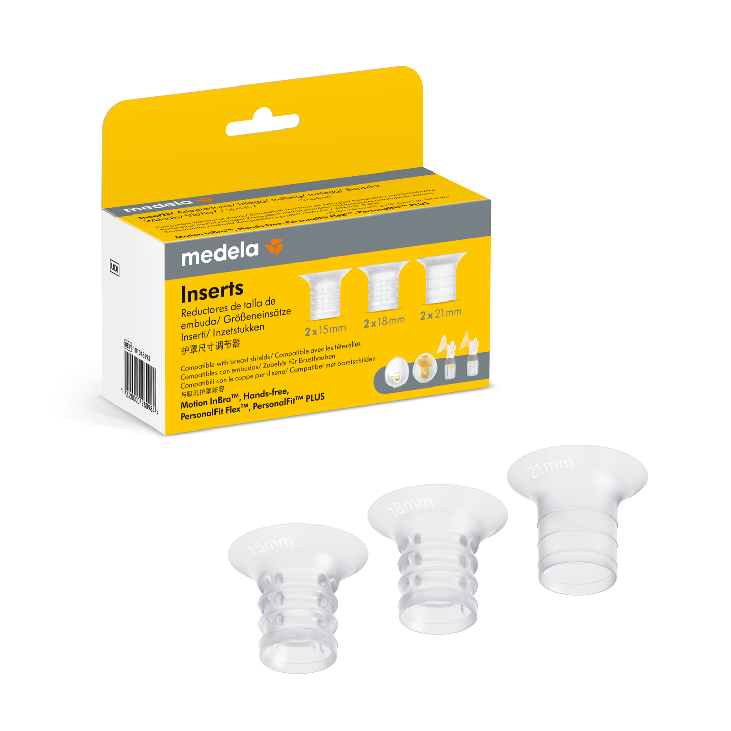 Medela Breast Shield Inserts (21mm, 18mm, and 15mm)