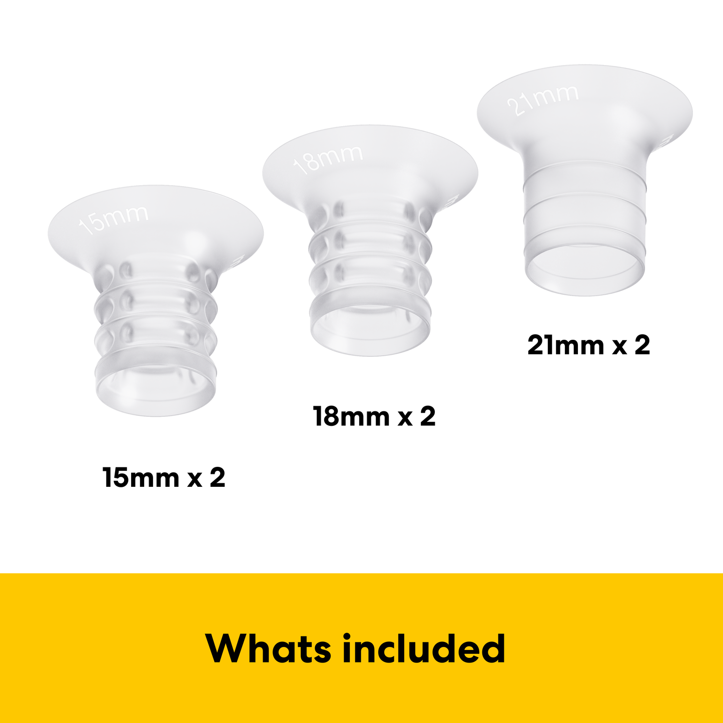 Medela Breast Shield Inserts (21mm, 18mm, and 15mm)